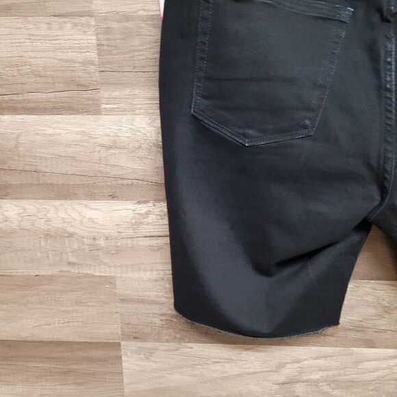 NEW Size 14 Isabel Maternity Bermuda Black Jean Shorts Crossover‎ Panel Black - Picture 13 of 16